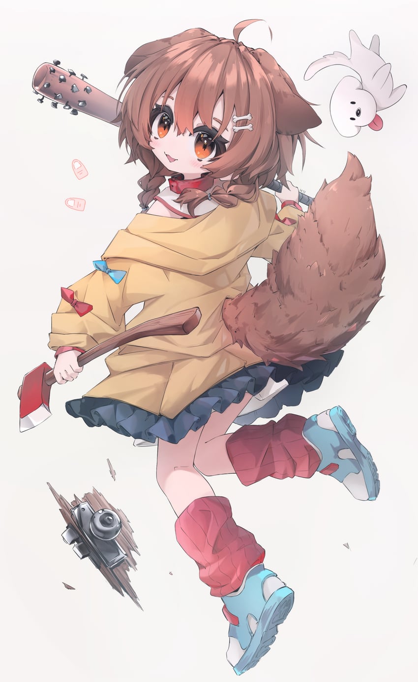 inugami korone and hoso-inu (hololive) drawn by mr.turtle_head