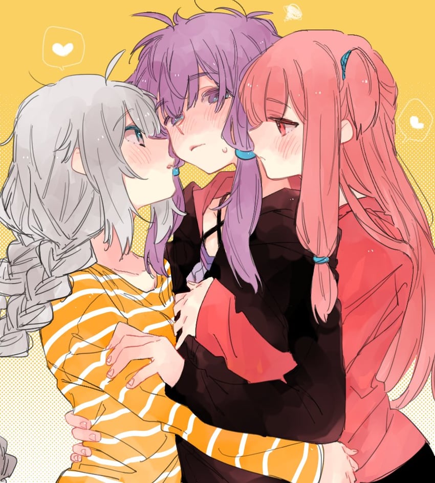 yuzuki yukari, kizuna akari, and kotonoha akane (voiceroid) drawn by torigara_cha
