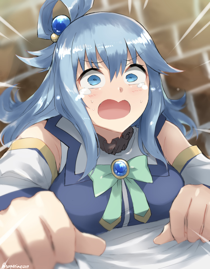 aqua (kono subarashii sekai ni shukufuku wo!) drawn by somechime_(sometime1209)