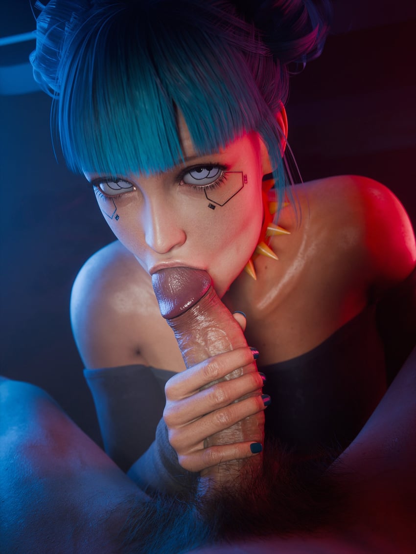blue moon (cyberpunk and 1 more) drawn by bloo3d