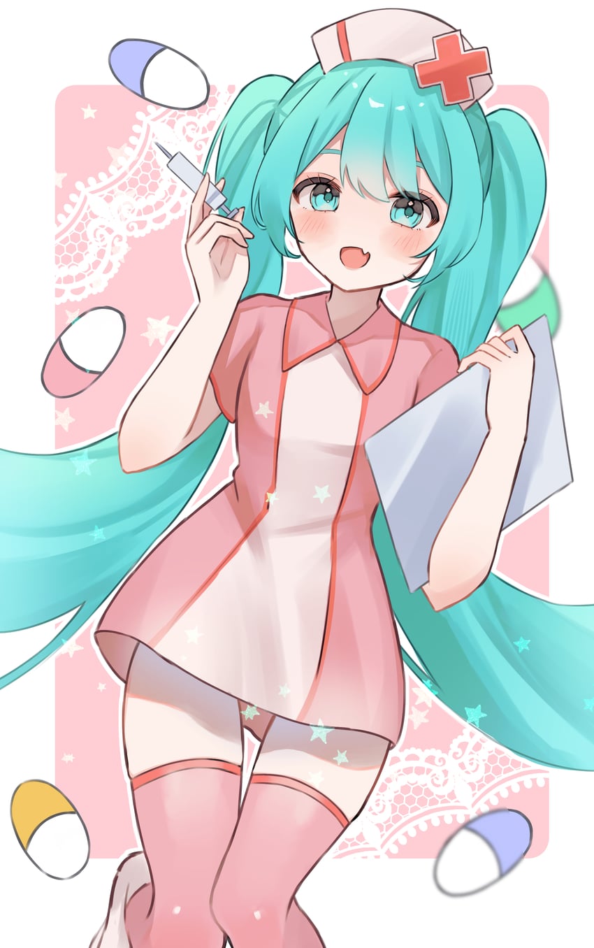 hatsune miku (vocaloid and 1 more) drawn by mokoinu_(pixiv_27216243)