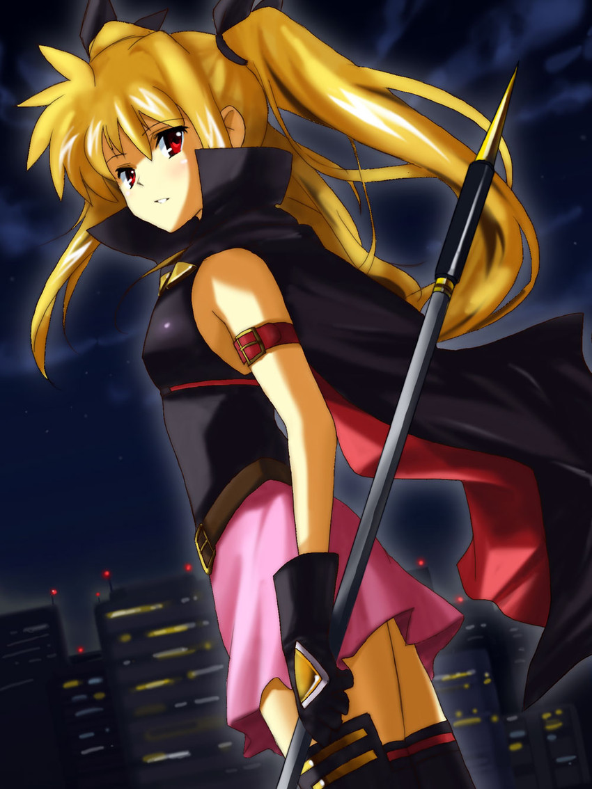 fate testarossa and bardiche (lyrical nanoha and 2 more) drawn by kashiyuki