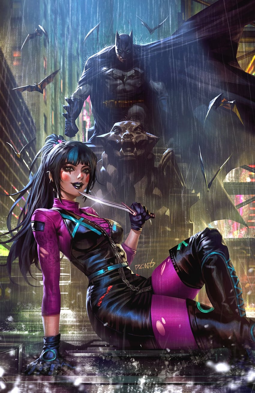 batman and punchline (dc comics and 1 more) drawn by dcwj