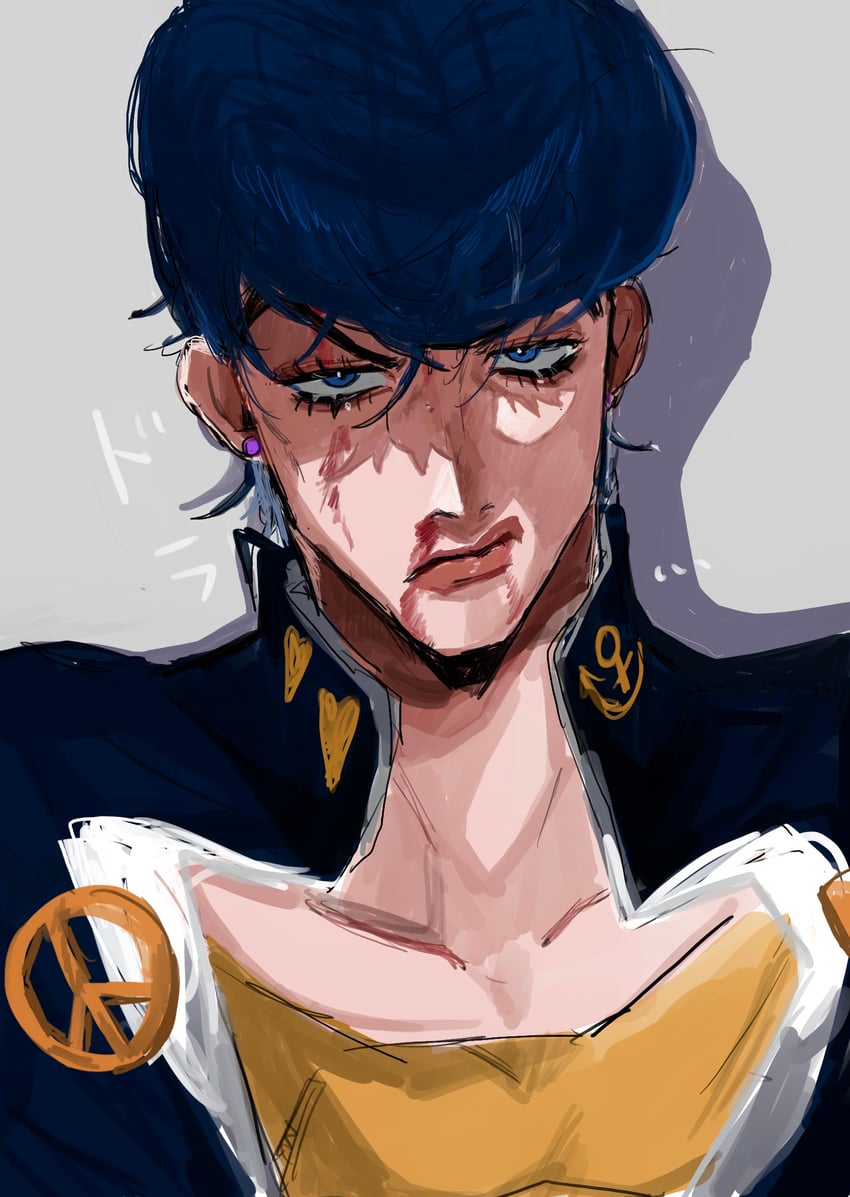 higashikata josuke (jojo no kimyou na bouken and 1 more) drawn by matubaru_chan