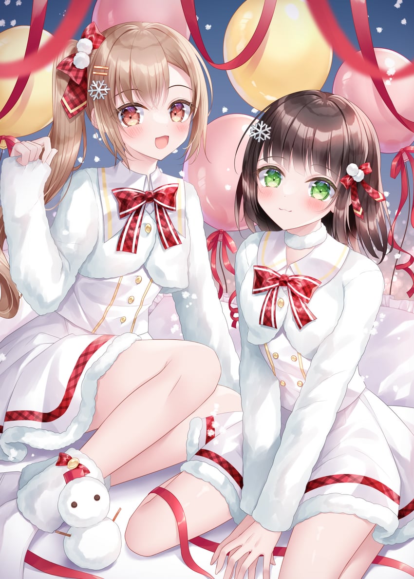 midorikawa sakura and boude miu (original) drawn by kohinata_hoshimi