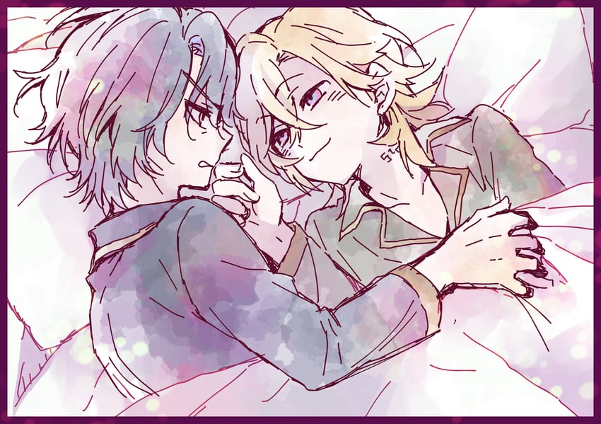dr. ratio and aventurine (honkai and 1 more) drawn by r2it_re