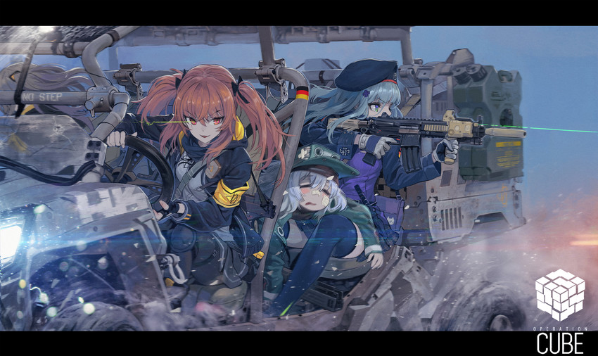 hk416, ump45, ump9, and g11 (girls' frontline) drawn by ladic