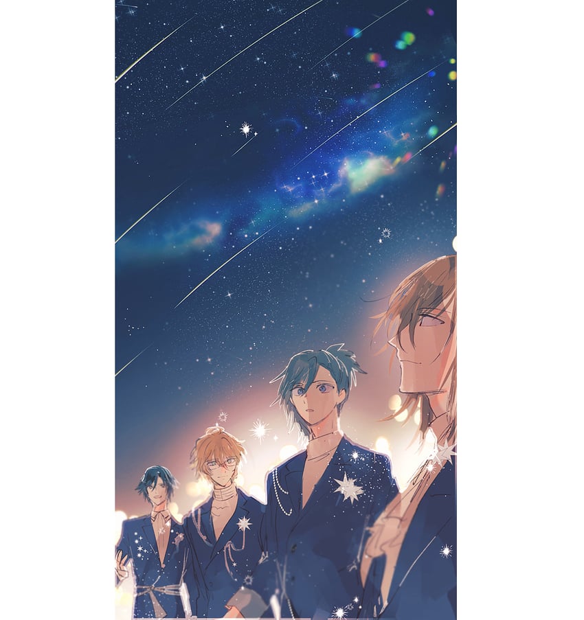 shinomiya natsuki, ichinose tokiya, jinguuji ren, and mikaze ai (uta no prince-sama) drawn by hito666_syou