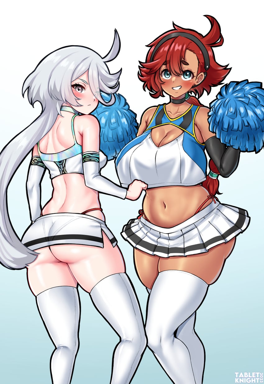 suletta mercury, miorine rembran, gundam aerial, and gundam calibarn (gundam and 1 more) drawn by tabletknight