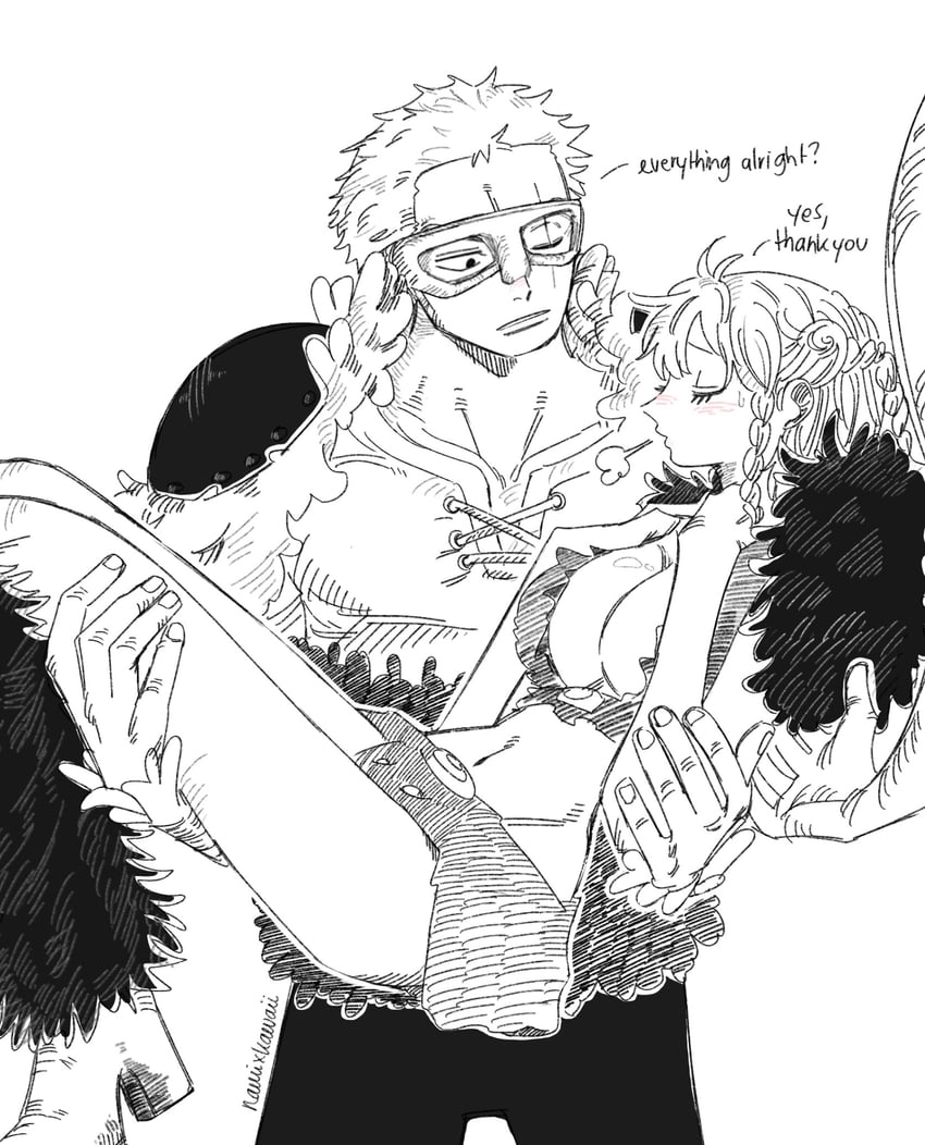 nami, monkey d. luffy, and roronoa zoro (one piece) drawn by namixkawaii