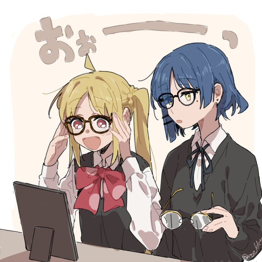 ijichi nijika and yamada ryo (bocchi the rock!) drawn by ree_(re-19)