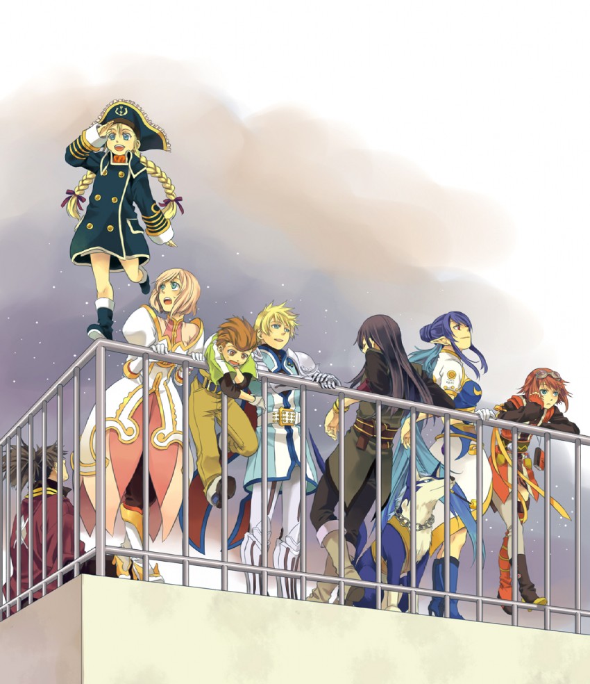 yuri lowell, estellise sidos heurassein, rita mordio, judith, raven, and 4 more (tales of and 1 more) drawn by miho_(mi)