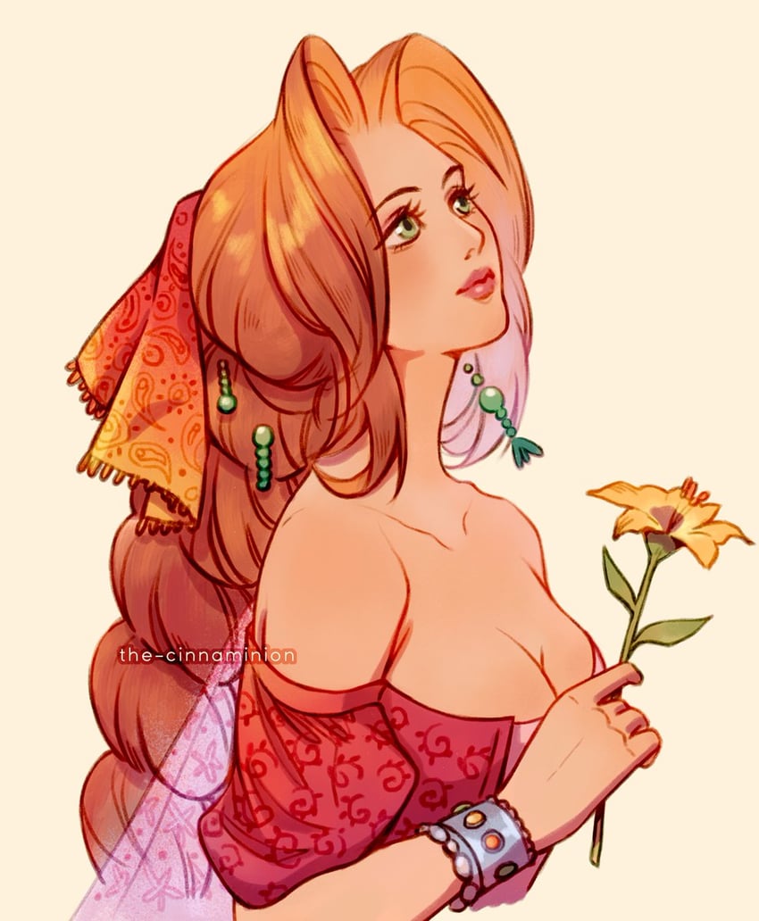 aerith gainsborough (final fantasy and 1 more) drawn by thar_chandran