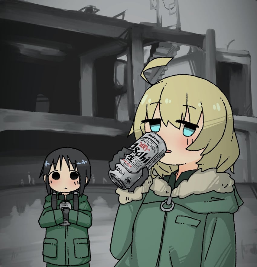 chito and yuuri (shoujo shuumatsu ryokou) drawn by kani_aji