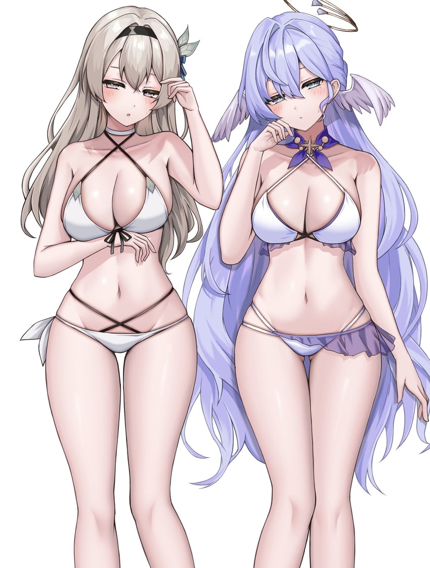 firefly and robin (honkai and 1 more) drawn by kushinaka