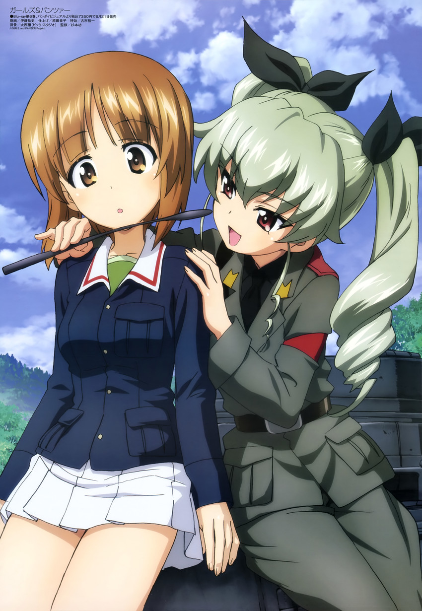 nishizumi miho and anchovy (girls und panzer and 1 more) drawn by itou_takeshi