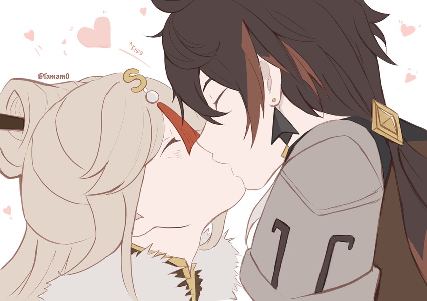 zhongli and ningguang (genshin impact) drawn by t@m@m0