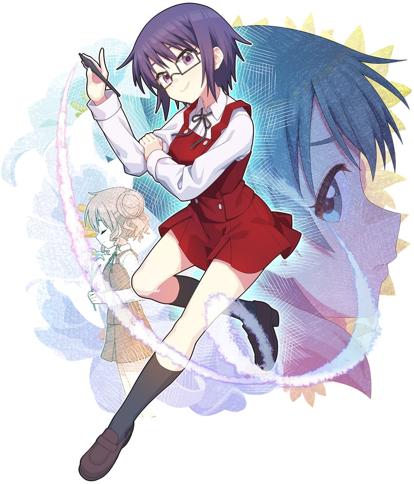 hiro, sae, and natsume (hidamari sketch) drawn by waste-man