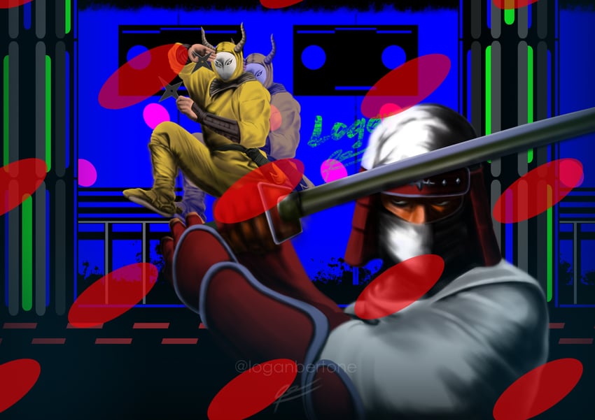 joe musashi (shinobi and 1 more) drawn by logan-b24
