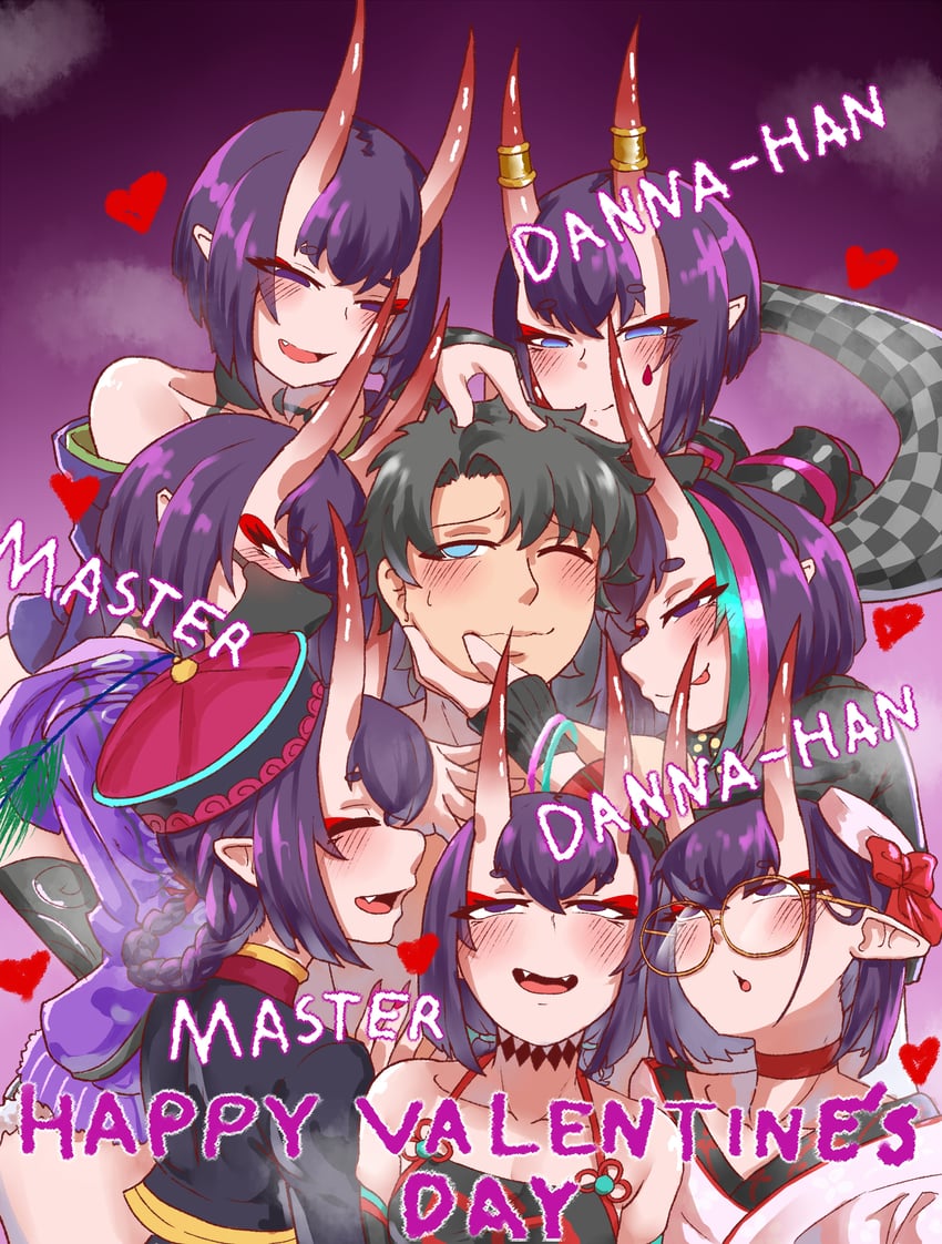 fujimaru ritsuka and shuten douji (fate and 1 more) drawn by hectaryecgaa