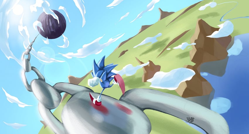 sonic the hedgehog (sonic and 2 more) drawn by terusada1