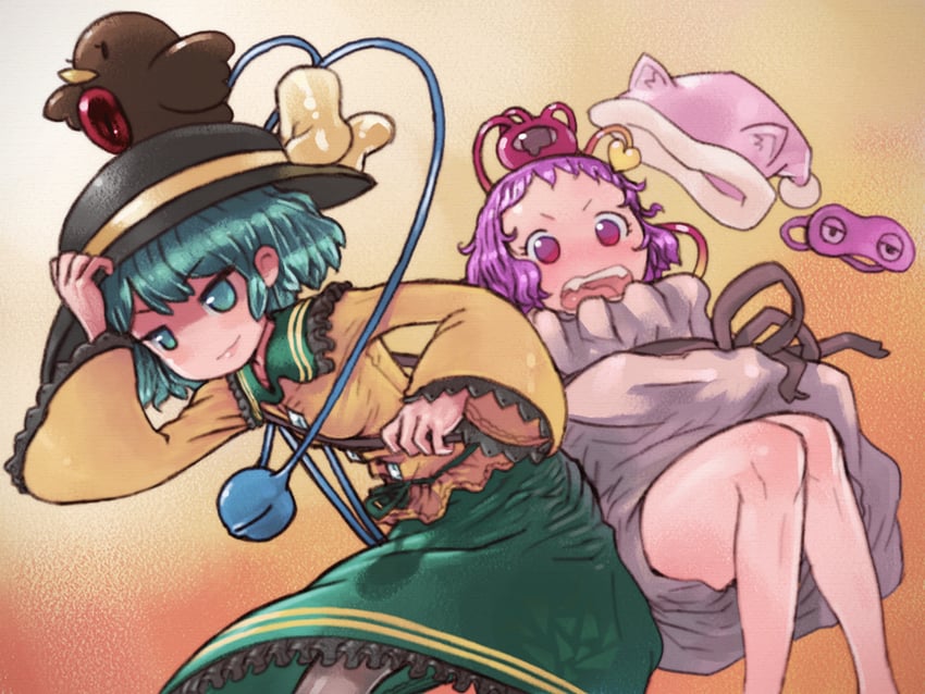 komeiji koishi, komeiji satori, and reiuji utsuho (touhou) drawn by yst