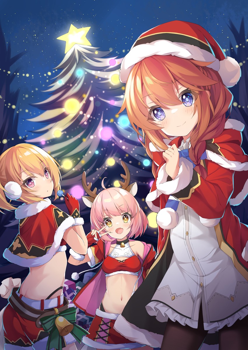 yuni, chloe, and chieru (princess connect!) drawn by lr_(last_remote_514)