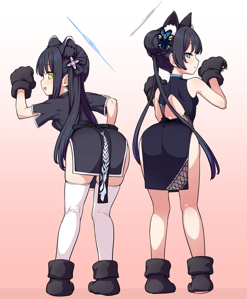 kisaki and shun (blue archive) drawn by itou_yuuji