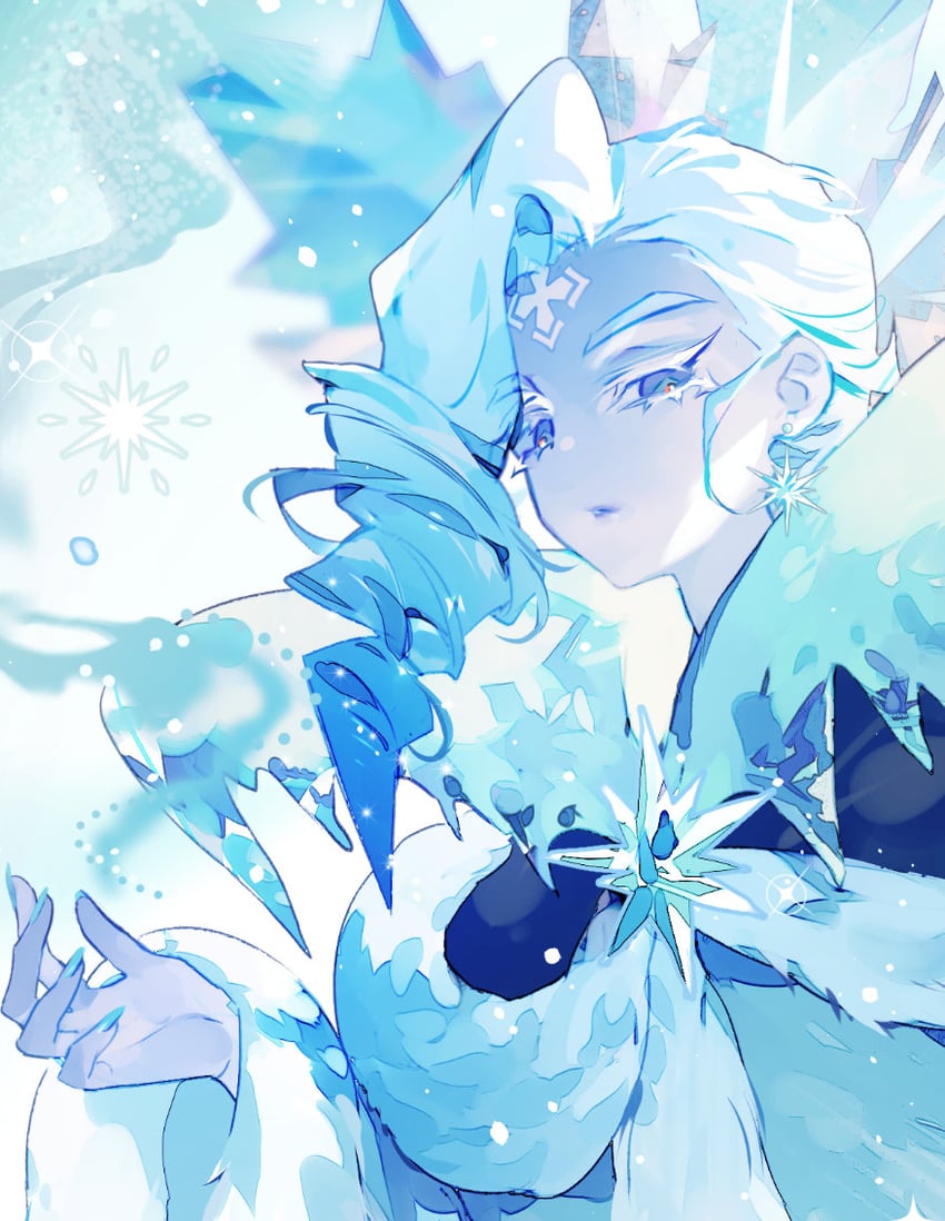 frost queen cookie (cookie run and 1 more) drawn by zishengtian123