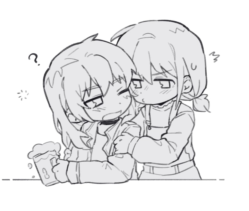 iseri nina and kawaragi momoka (girls band cry) drawn by tutai