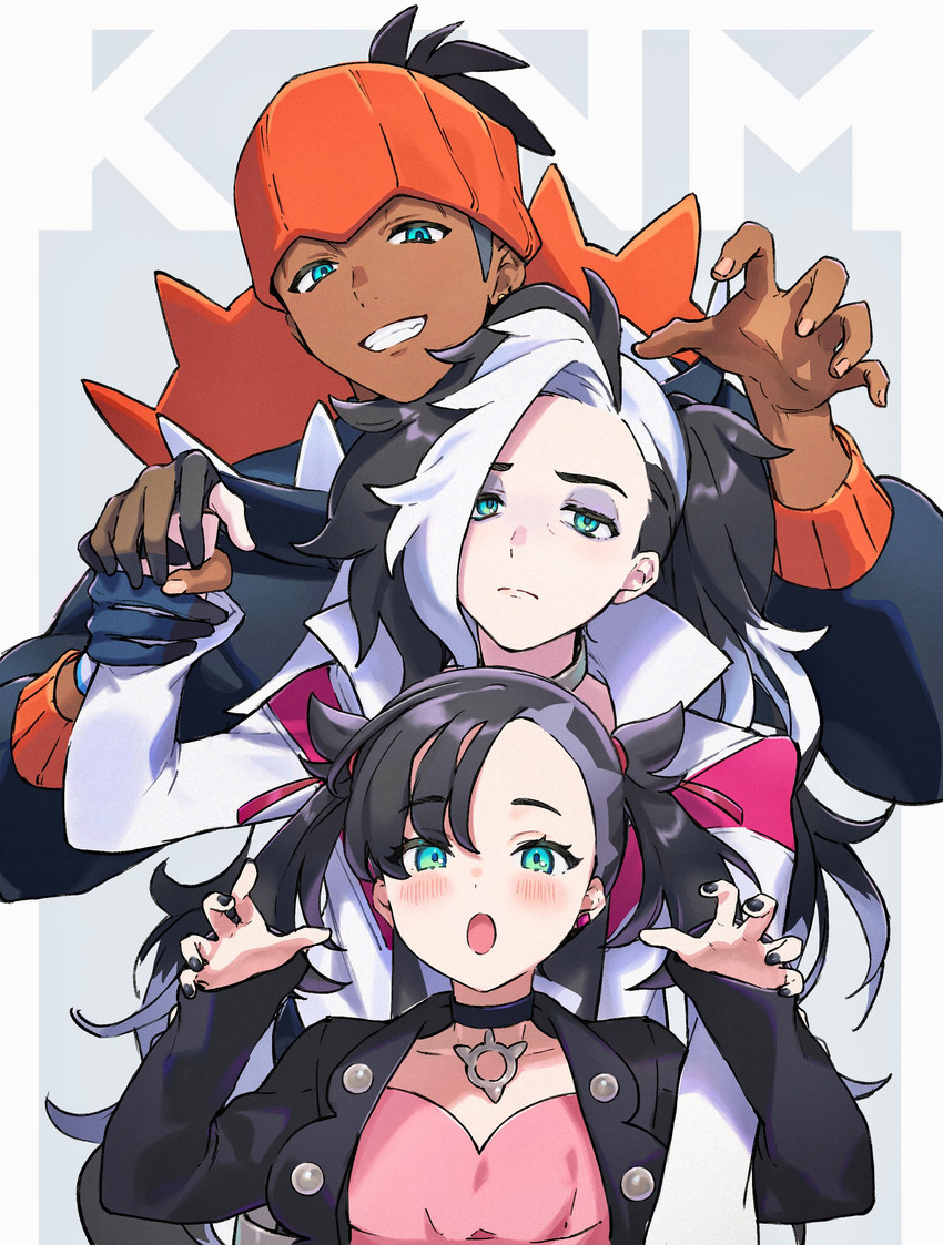 marnie, raihan, and piers (pokemon and 1 more) drawn by nekoyashiki_pushio