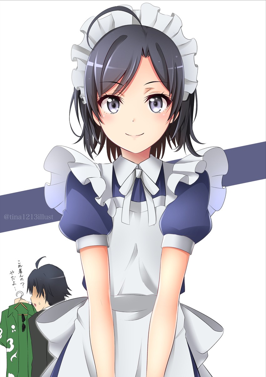 hikigaya hachiman, hikigaya komachi, and tsuchimikado maika (toaru majutsu no index and 1 more) drawn by tina_(pixiv37050289)
