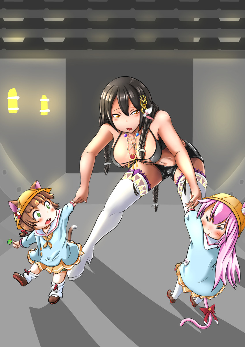 kisaragi, mutsuki, and south dakota (azur lane) drawn by mapyarong