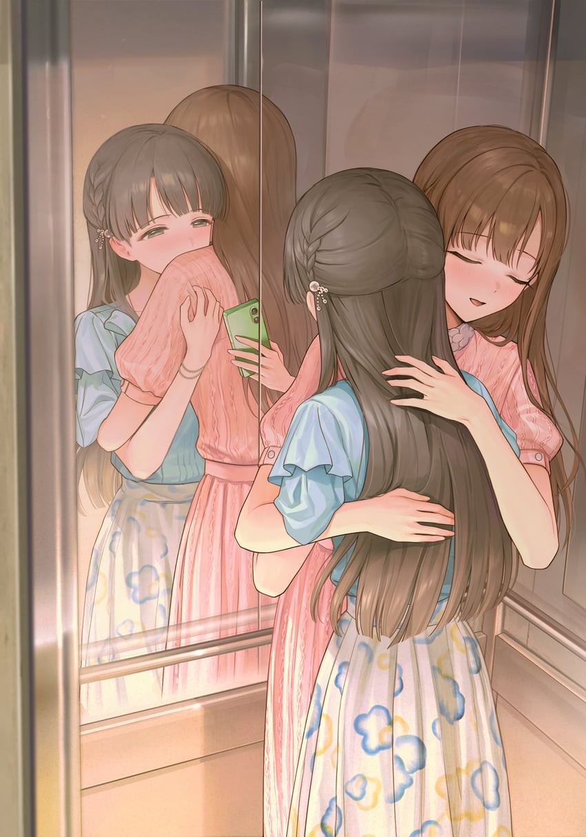 kobayakawa sae and mizumoto yukari (idolmaster and 1 more) drawn by tag_(tf18080512)
