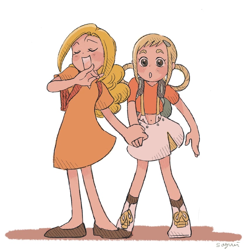 asuka momoko and tamaki reika (ojamajo doremi) drawn by sasai_sayuri