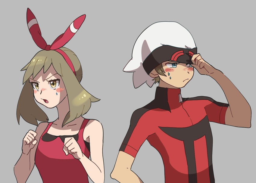 may and brendan (pokemon and 1 more) drawn by rifu_(hunihuni1130)