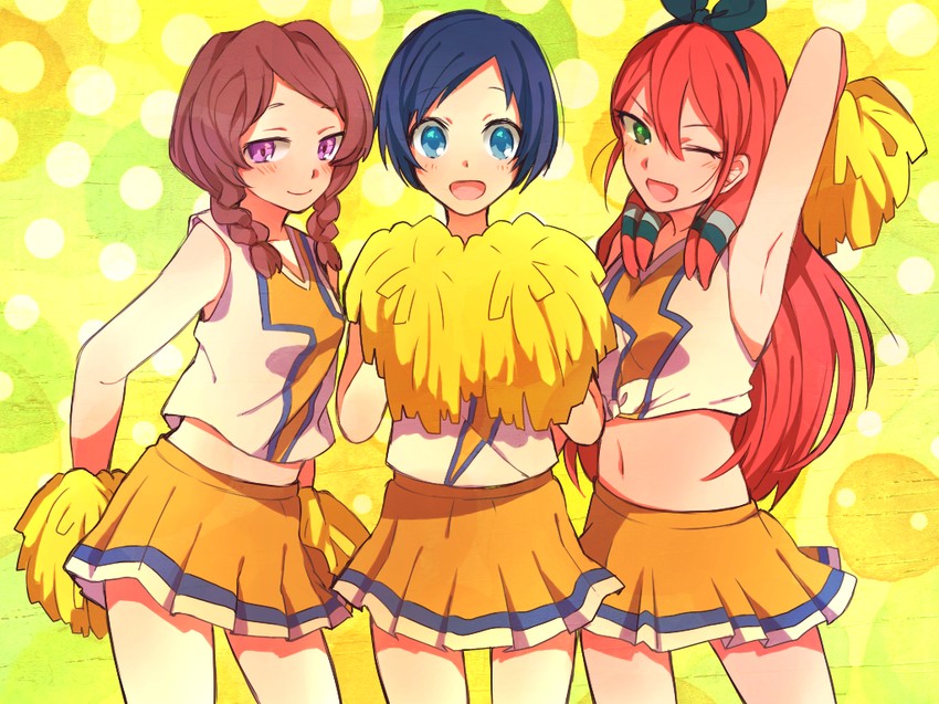 sorano aoi, yamana akane, and seto midori (inazuma eleven and 1 more) drawn by tamaki26