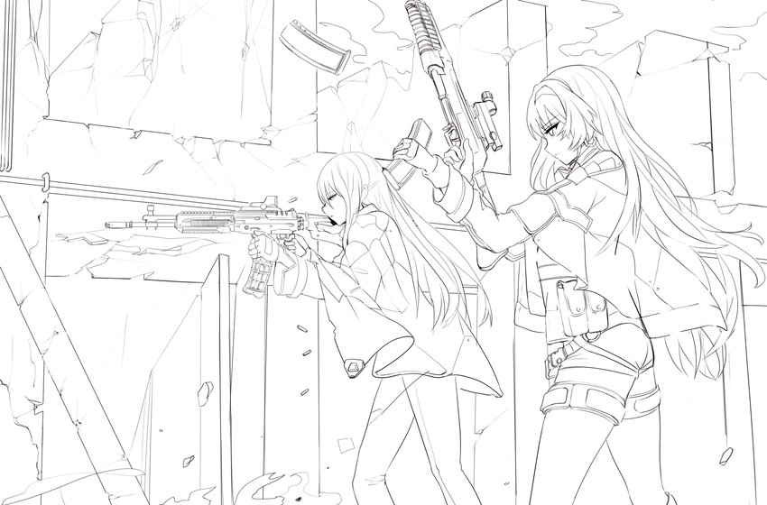 ak-12 and an-94 (girls' frontline) drawn by dokomon