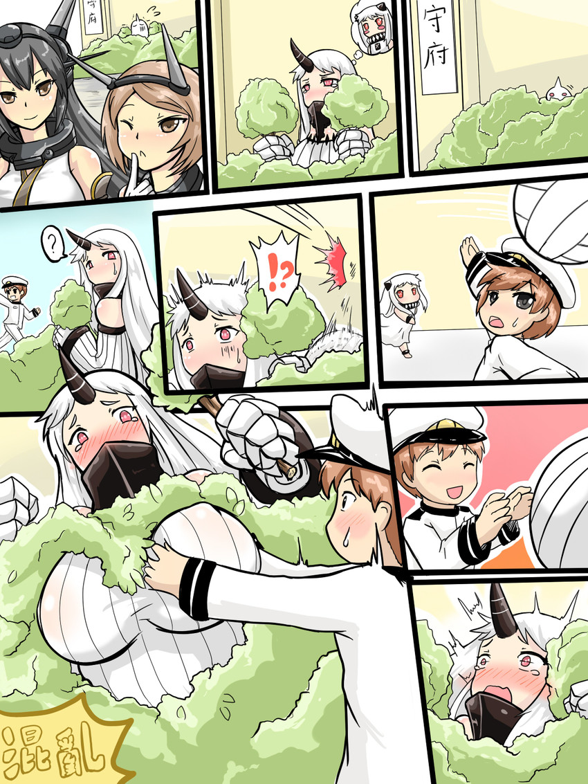 admiral, nagato, northern ocean princess, mutsu, seaport princess, and 1 more (kantai collection) drawn by kago_(htpxr)