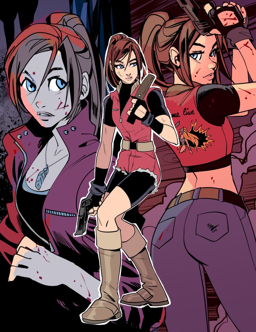 claire redfield (resident evil and 2 more) drawn by vashperado