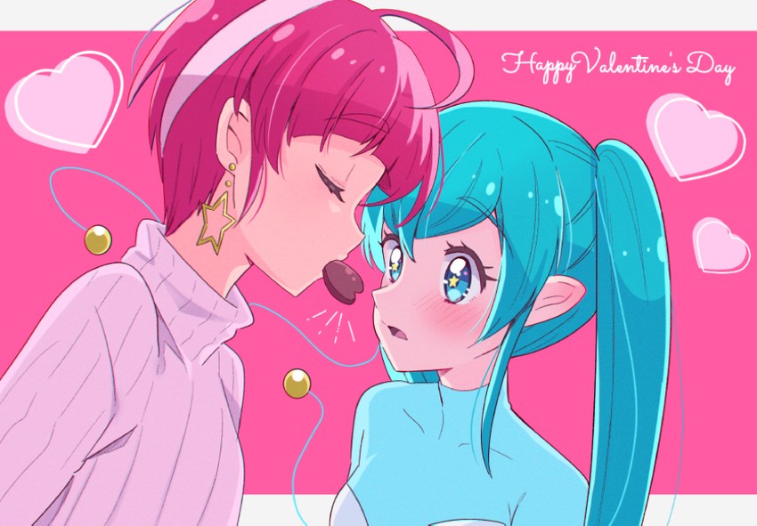 hagoromo lala and hoshina hikaru (precure and 1 more) drawn by juugoya_neko