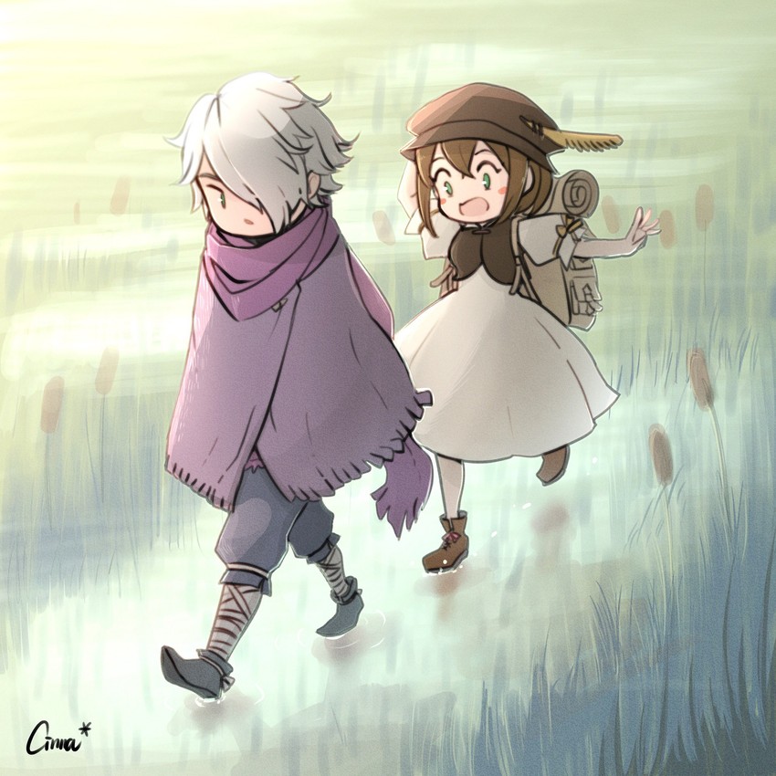 therion and tressa colzione (octopath traveler and 1 more) drawn by cinna_sata