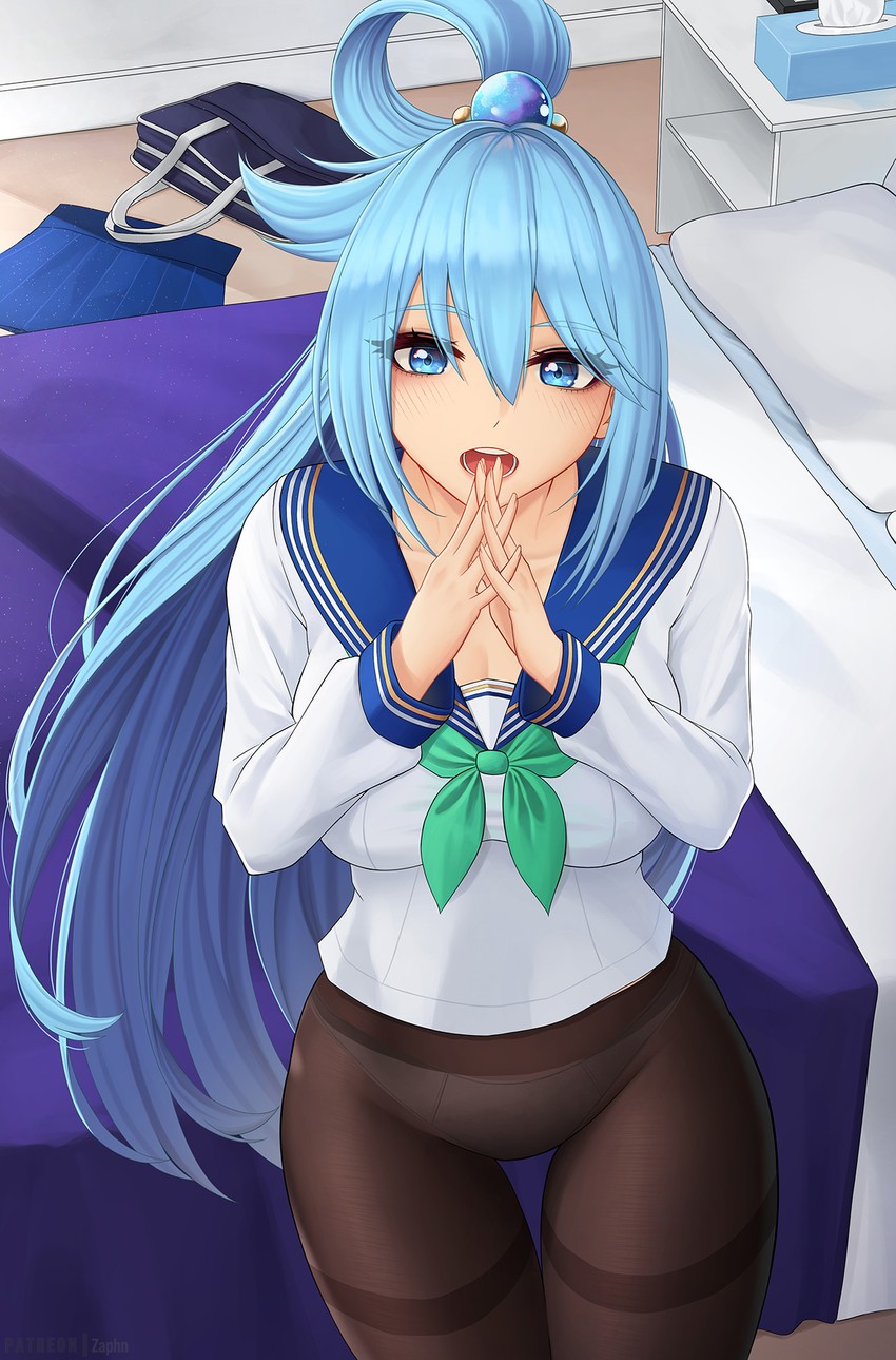 aqua (kono subarashii sekai ni shukufuku wo!) drawn by zaphn
