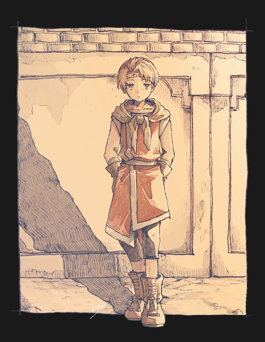 riou (gensou suikoden and 1 more) drawn by michibata_65