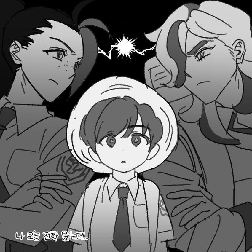 florian, nemona, and arven (pokemon and 1 more) drawn by juk