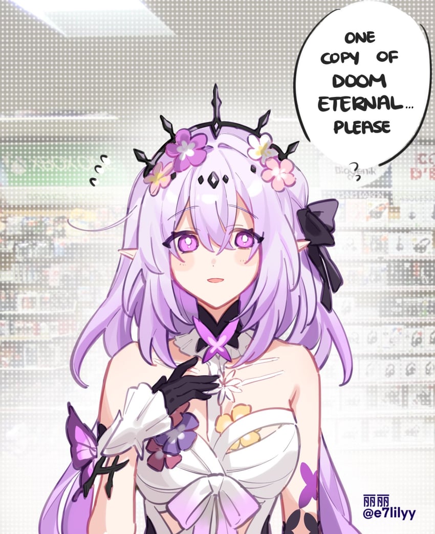 castorice (honkai and 1 more) drawn by alkalilyy