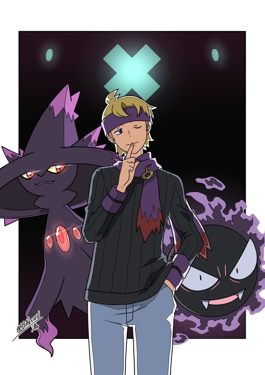 gastly, mismagius, and morty (pokemon and 1 more) drawn by 99akt1031
