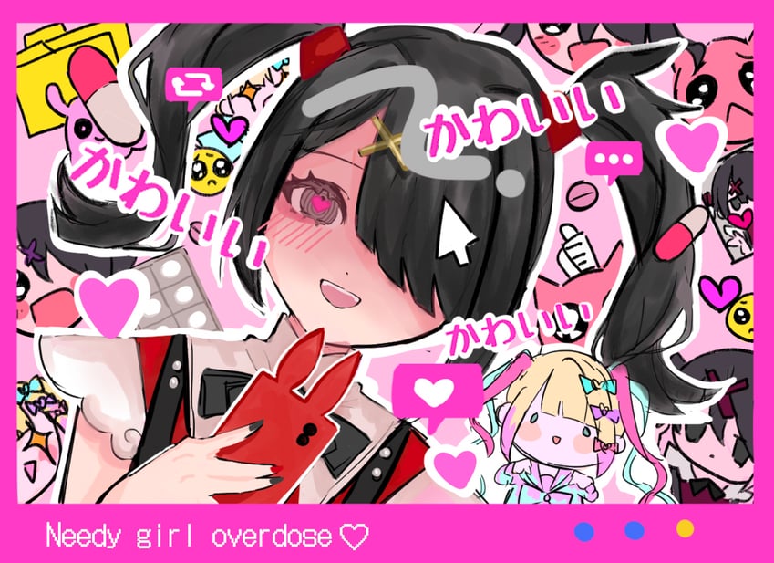 chouzetsusaikawa tenshi-chan and ame-chan (needy girl overdose) drawn by okeppunanodesu