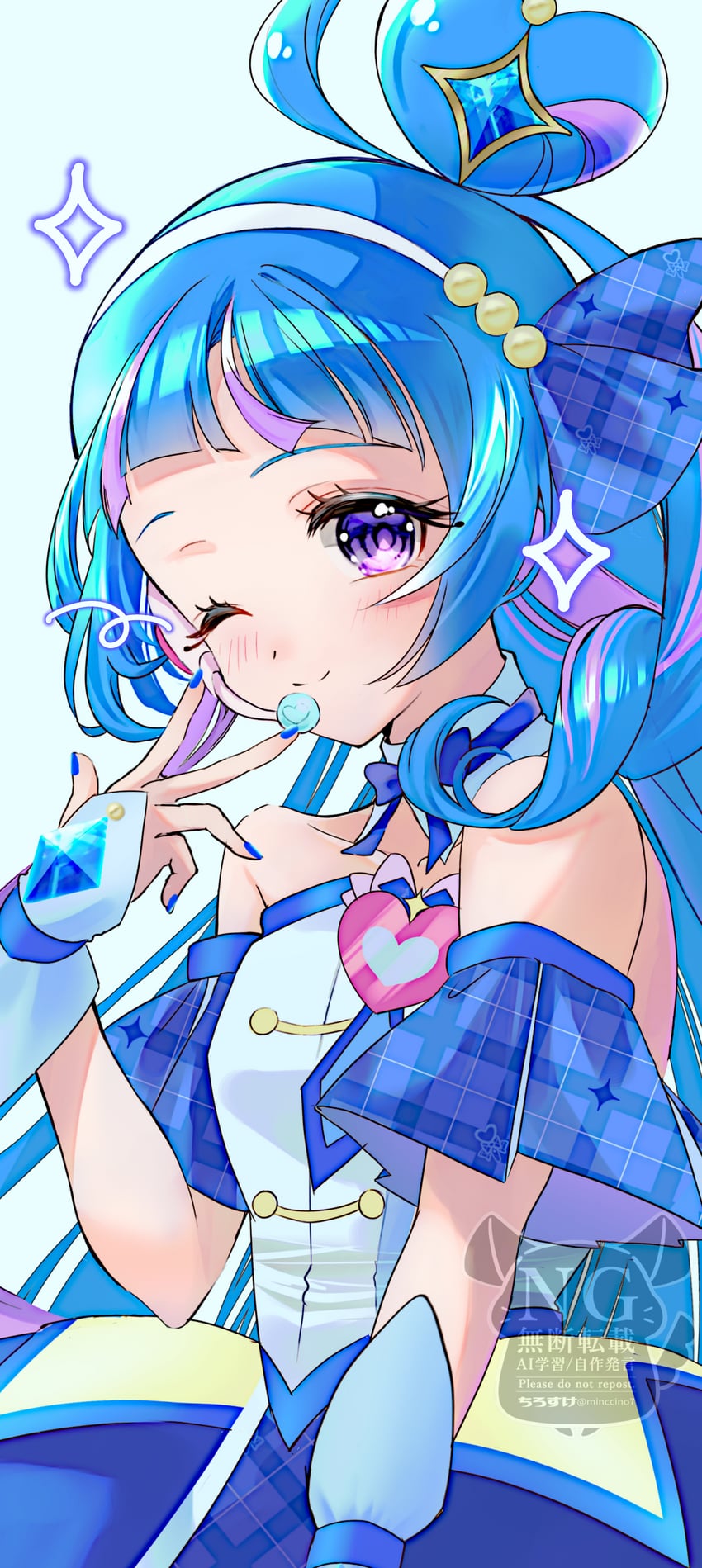 aokaze nana and cure wink (precure and 1 more) drawn by minccino7