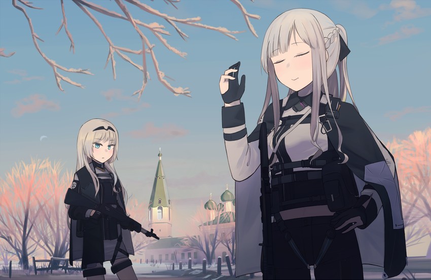 ak-12 and an-94 (girls' frontline) drawn by hinami047